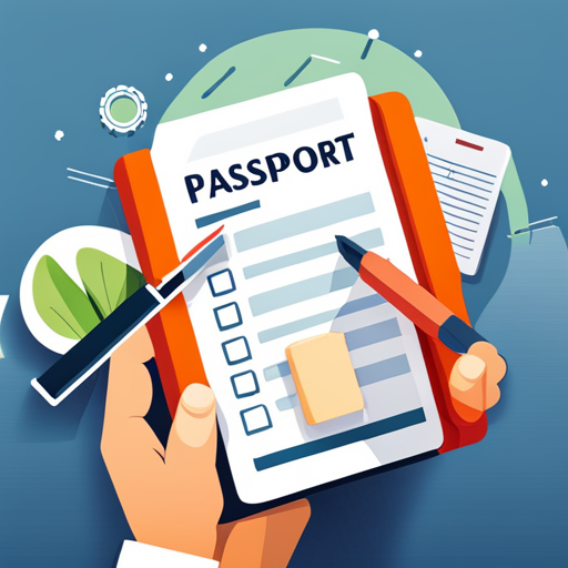 A checklist with checkboxes for essential documents required for a fresh passport application including proof of address proof of age and other necessary documents
