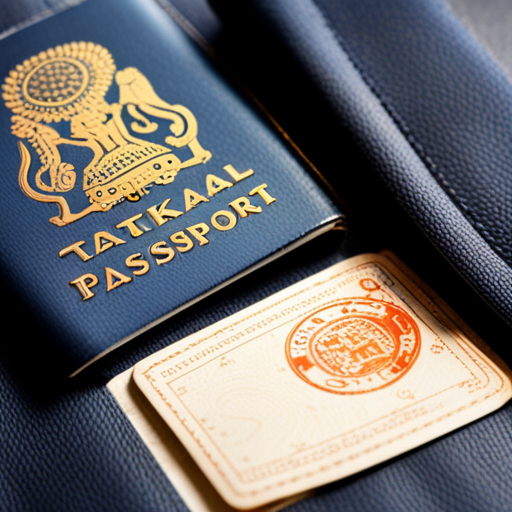 Tatkaal passport with a visible Tatkaal stamp 1